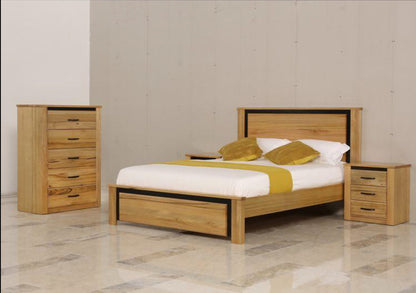GARDNER 3 DRAWER BEDSIDE TABLE - AS PICTURED