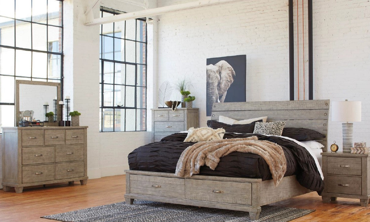 Naydell Queen 4 Piece (TALLBOY) Bedroom Suite (MODEL:B639) - As Pictured