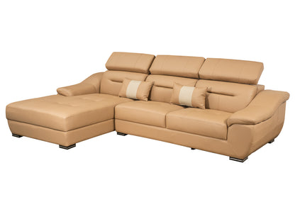 TRIESTE BONDED LEATHER LHF OR RHF 3 SEATER CHAISE - ASSORTED COLOURS