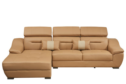 TRIESTE BONDED LEATHER LHF OR RHF 3 SEATER CHAISE - ASSORTED COLOURS