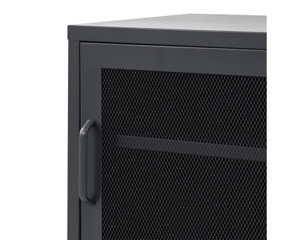 FARREL MINI MESH DOOR STORAGE CABINET - BLACK