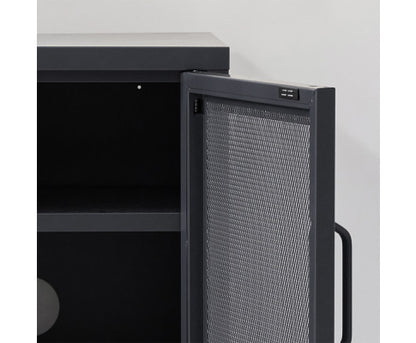FARREL MINI MESH DOOR STORAGE CABINET - BLACK
