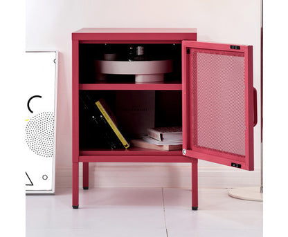 FARREL MINI MESH DOOR STORAGE CABINET - PINK