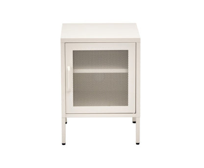 FARREL MINI MESH DOOR STORAGE CABINET - WHITE