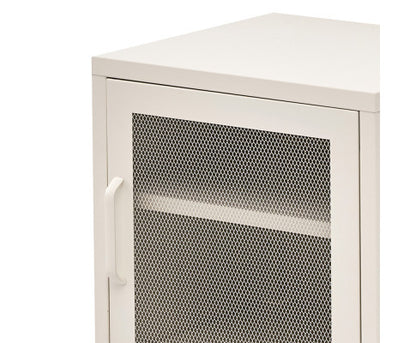FARREL MINI MESH DOOR STORAGE CABINET - WHITE