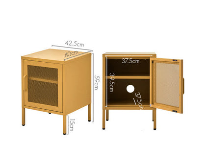 FARREL MINI MESH DOOR STORAGE CABINET - YELLOW