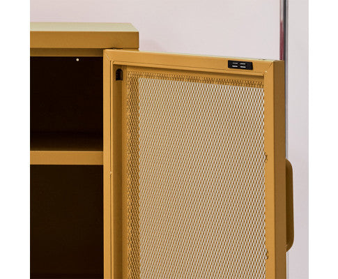 FARREL MINI MESH DOOR STORAGE CABINET - YELLOW