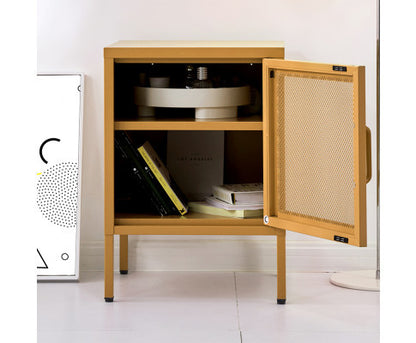 FARREL MINI MESH DOOR STORAGE CABINET - YELLOW