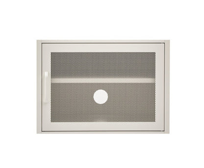 FARREL DOUBLE MESH DOOR STORAGE CABINET - WHITE