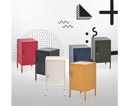 JENSON MINI METAL STORAGE LOCKER - ASSORTED COLOURS