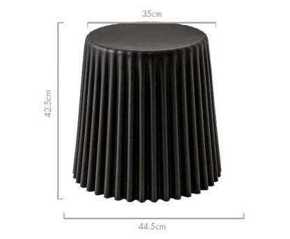 MILLER (SET OF 2) PLASTIC STACKING STOOLS - BLACK