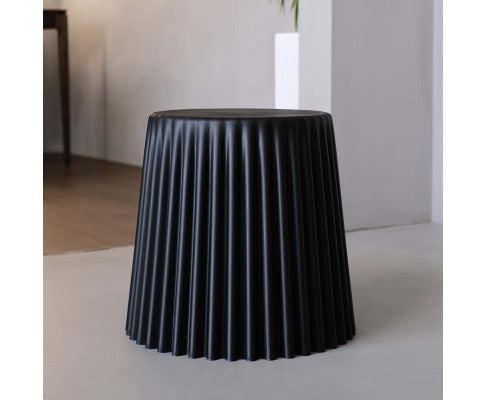 MILLER (SET OF 2) PLASTIC STACKING STOOLS - BLACK