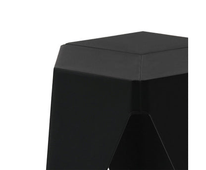 ASTRID (SET OF 2) PLASTIC STACKING STOOLS - BLACK