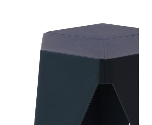 ASTRID (SET OF 2) PLASTIC STACKING STOOLS - BLUE