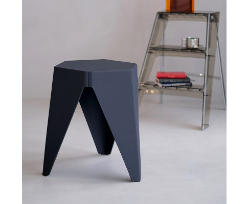 ASTRID (SET OF 2) PLASTIC STACKING STOOLS - BLUE