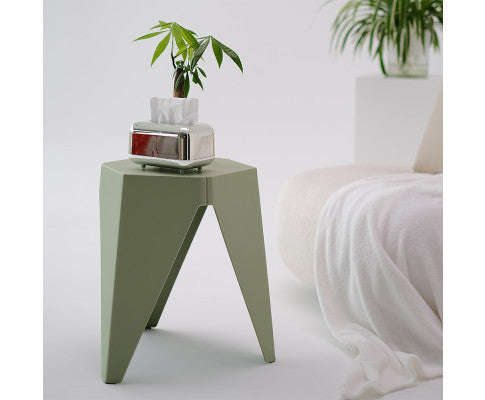 ASTRID (SET OF 2) PLASTIC STACKING STOOLS - GREEN
