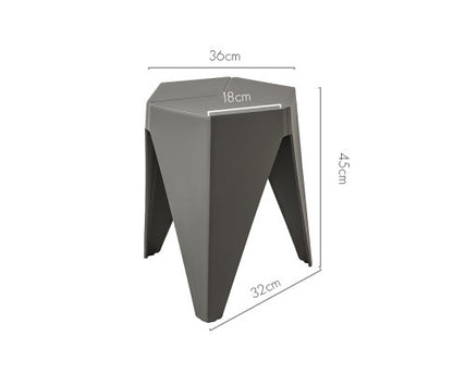 ASTRID (SET OF 2) PLASTIC STACKING STOOLS - GREY