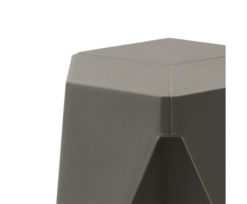 ASTRID (SET OF 2) PLASTIC STACKING STOOLS - GREY