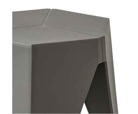 ASTRID (SET OF 2) PLASTIC STACKING STOOLS - GREY