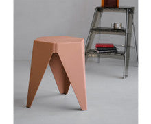 ASTRID (SET OF 2) PLASTIC STACKING STOOLS - PINK