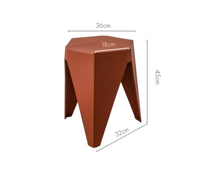 ASTRID (SET OF 2) PLASTIC STACKING STOOLS - RED