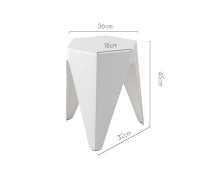ASTRID (SET OF 2) PLASTIC STACKING STOOLS - WHITE
