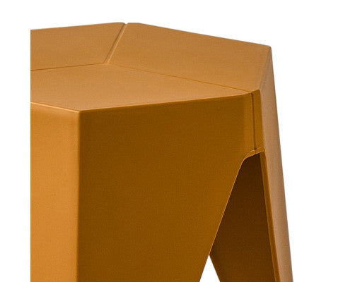ASTRID (SET OF 2) PLASTIC STACKING STOOLS - YELLOW