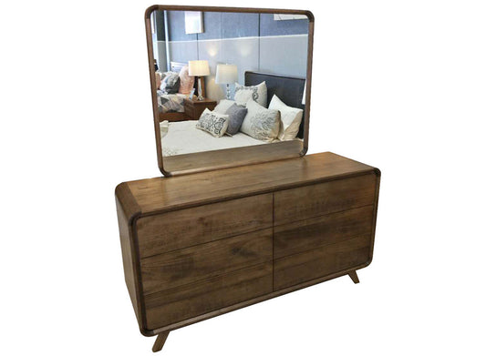 ALBERDINE  DRESSING TABLE WITH MIRROR   -  (MODEL-1-12-5-24-1-14-4-18-1) - NATURAL