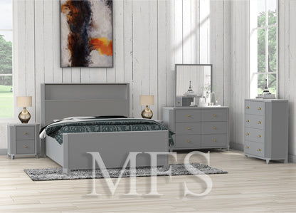 DOUBLE OR QUEEN RITZ (CUSTOM MADE) 6 PIECE (THE LOT) BEDROOM SUITE - ASSORTED COLOURS