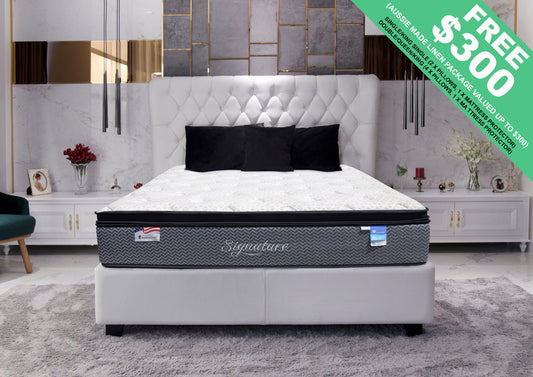 King Single Signature Gel Memory Foam Euro Top Mattress - Medium