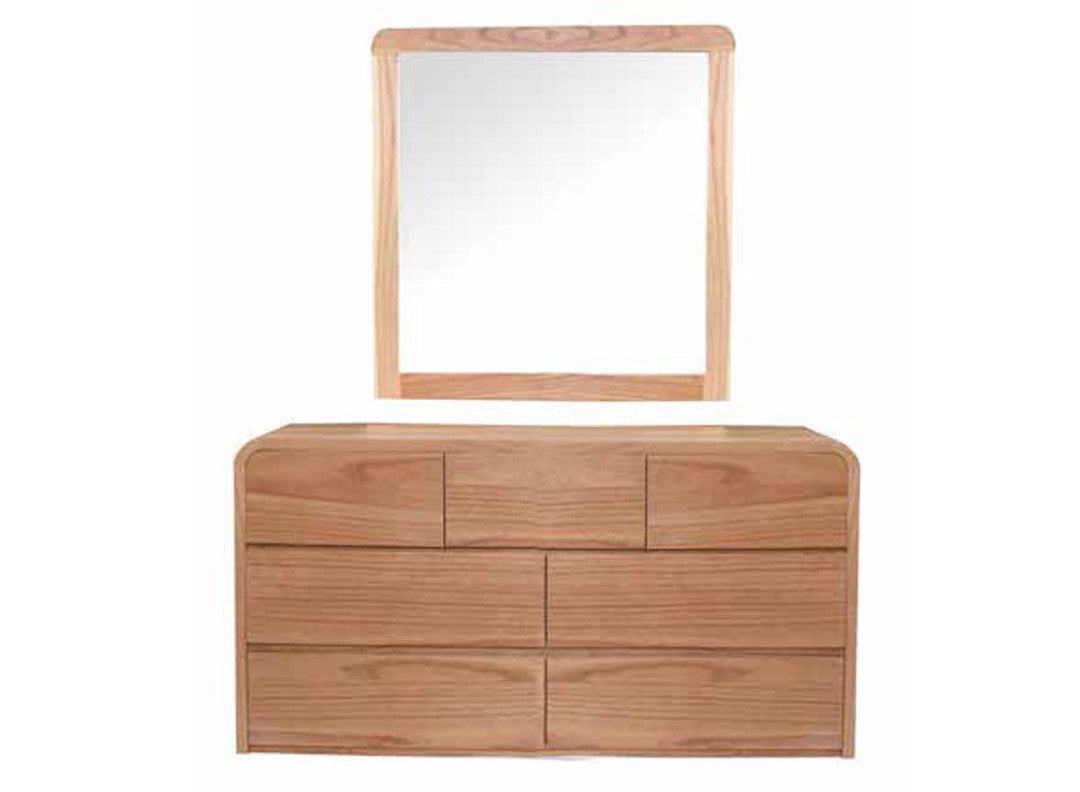 Andre (AUSSIE MADE) Dressing Table With Mirror - Tassie Oak Combination - Assorted Stained Colours
