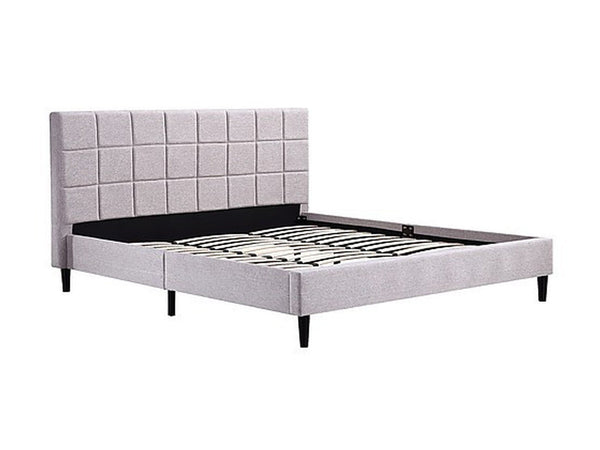 KING ANTARES DELUXE FABRIC BED FRAME - BEIGE