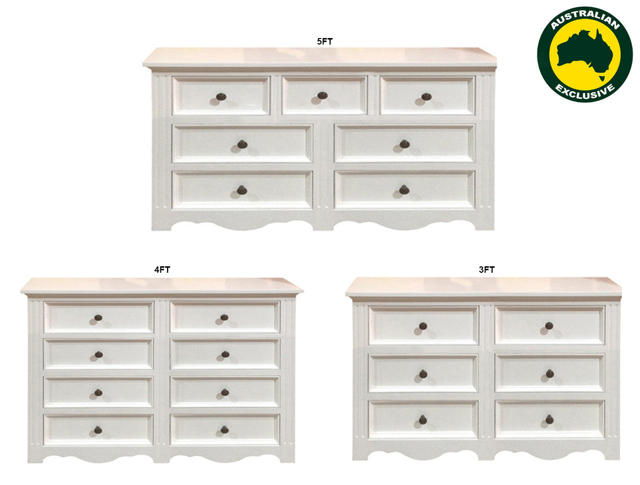 Harbour (AUSSIE MADE) Lowboy Collection - Assorted Painted Colours