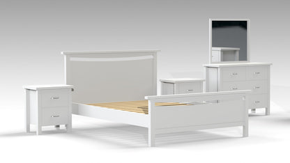 KING ALODIA (AUSSIE MADE) 5 PIECE (DRESSER) BEDROOM SUITE - ASSORTED COLOURS