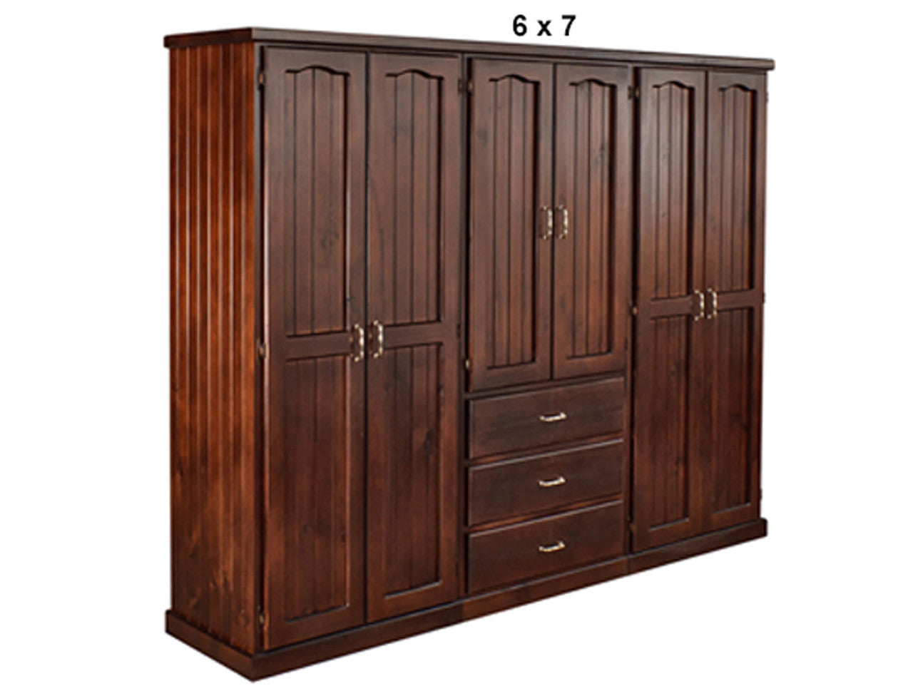 EMPIRE (AUSSIE MADE) MULTIROBE WITH 6 DOORS / 3 DRAWERS COLLECTION - ASSORTED STAINED COLOURS - STARTING FROM $2499