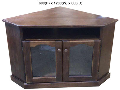 ASTRA (AUSSIE MADE) CORNER TV ENTERTAINMENT UNIT COLLECTION - ASSORTED STAINED COLOURS - STARTING FROM $599