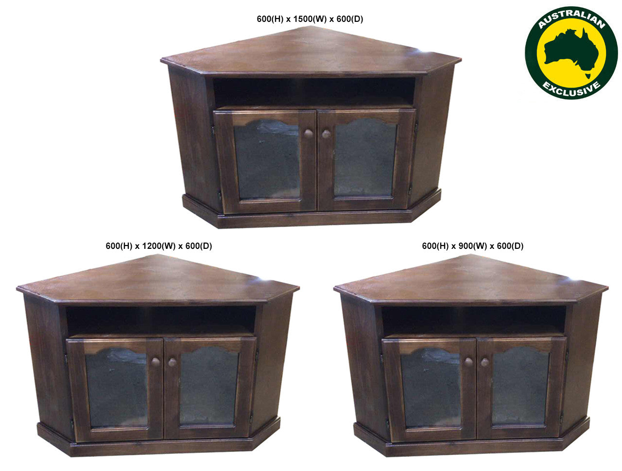 Astra (AUSSIE MADE) Corner TV Entertainment Unit Collection - Assorted Stained Colours