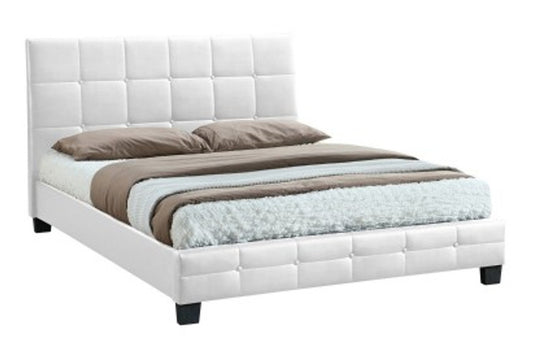 QUEEN AVONDALE LEATHERETTE BED - WHITE