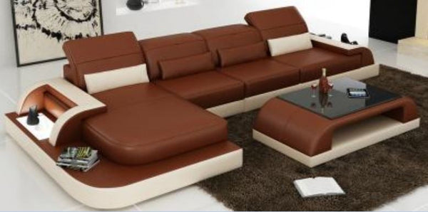 LANGO  BONDED LEATHER  CHAISE LOUNGE SUITE( MODEL- G1093C) - CHOICE OF LEATHER AND ASSORTED COLOURS AVAILABLE