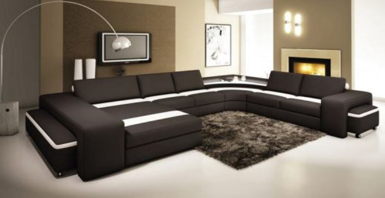 Veranica Bonded Leather Chaise Lounge Suite(MODEL- G1094) - Choice Of Leather And Assorted Colours Available