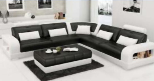 MALIA  LEATHER  CORNER LOUNGE (MODEL- G1080B) - CHOICE OF LEATHER AND ASSORTED COLOURS AVAILABLE