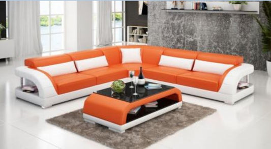 DANDY BONDED LEATHER CORNER  LOUNGE SUITE ( MODEL-G1109B) - CHOICE OF LEATHER AND ASSORTED COLOURS AVAILABLE