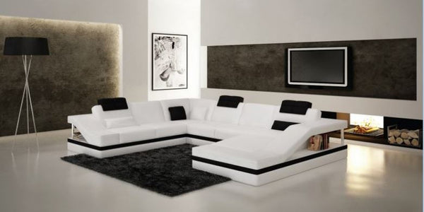 SONDI BONDED LEATHER CHAISE LOUNGE SUITE (MODEL-G1091) - CHOICE OF LEATHER AND ASSORTED COLOURS AVAILABLE