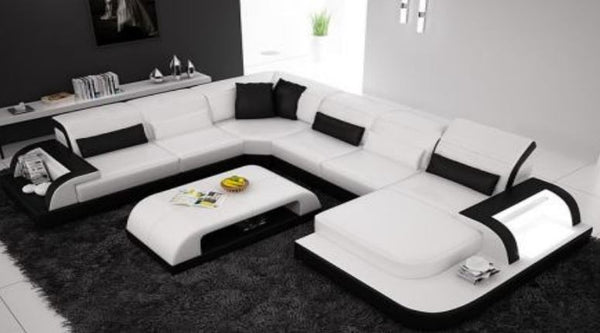 LANGO II  BONDED LEATHER  CHAISE LOUNGE SUITE( MODEL- G1093) - CHOICE OF LEATHER AND ASSORTED COLOURS AVAILABLE
