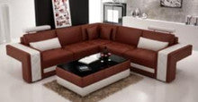 HEBRONA  CORNER LOUNGE( MODEL-G1117B) IN BONDED LEATHER + PVC - CHOICE OF LEATHER AND ASSORTED COLOURS AVAILABLE