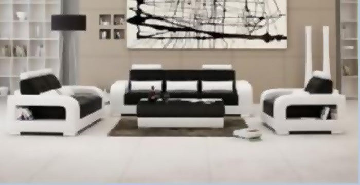 QUAMI 3S + 2S +1S SEATER BONDED LEATHER   LOUNGE (MODEL- G5080) - CHOICE OF LEATHER AND ASSORTED COLOURS AVAILABLE
