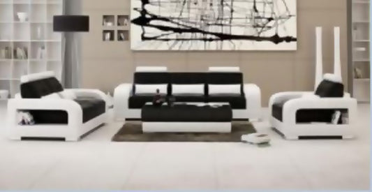 QUAMI 3S + 2S +1S SEATER BONDED LEATHER   LOUNGE (MODEL- G5080) - CHOICE OF LEATHER AND ASSORTED COLOURS AVAILABLE