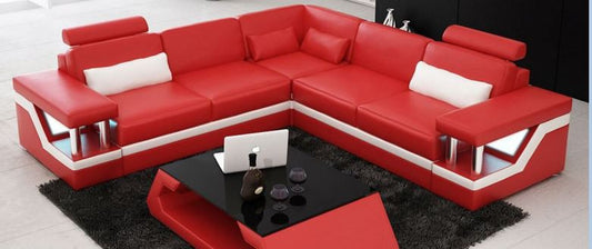 HOREB  LEATHER  CORNER LOUNGE (MODEL- G1074D) - CHOICE OF LEATHER AND ASSORTED COLOURS AVAILABLE