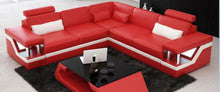 HOREB  LEATHER  CORNER LOUNGE (MODEL- G1074D) - CHOICE OF LEATHER AND ASSORTED COLOURS AVAILABLE