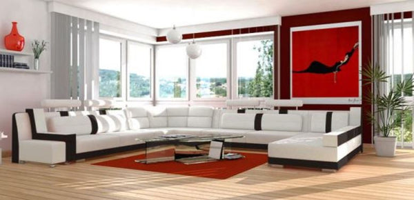 JEBIR  BONDED LEATHER CHAISE LOUNGE SUITE( MODEL- G1096) - CHOICE OF LEATHER AND ASSORTED COLOURS AVAILABLE